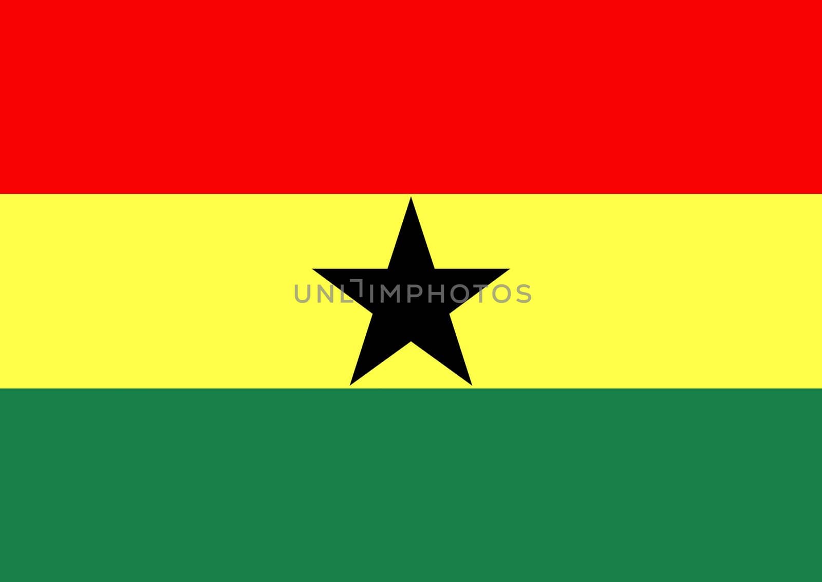 Illustrated flag of Ghana