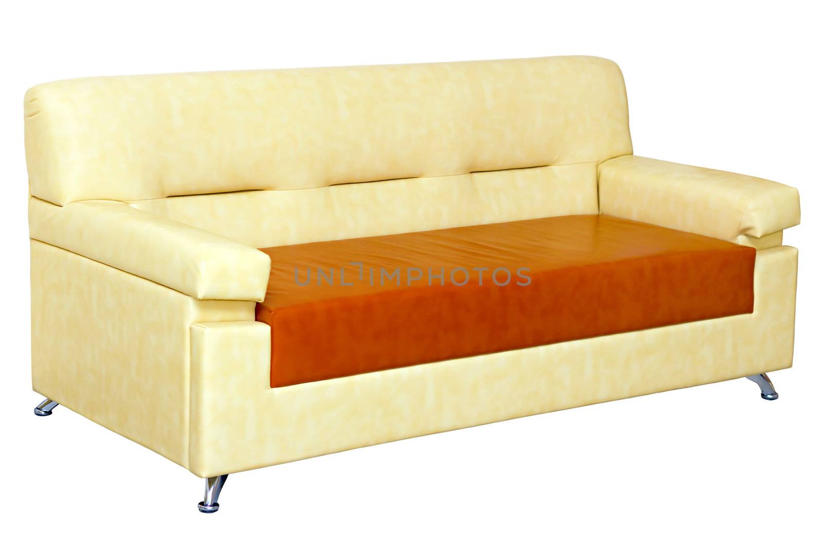 light leather sofa modern design by Plus69