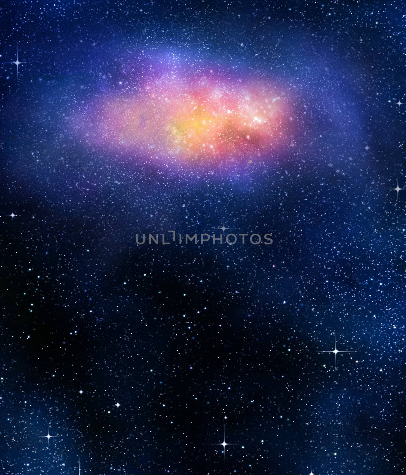 starry background of stars and  nebula in deep outer space