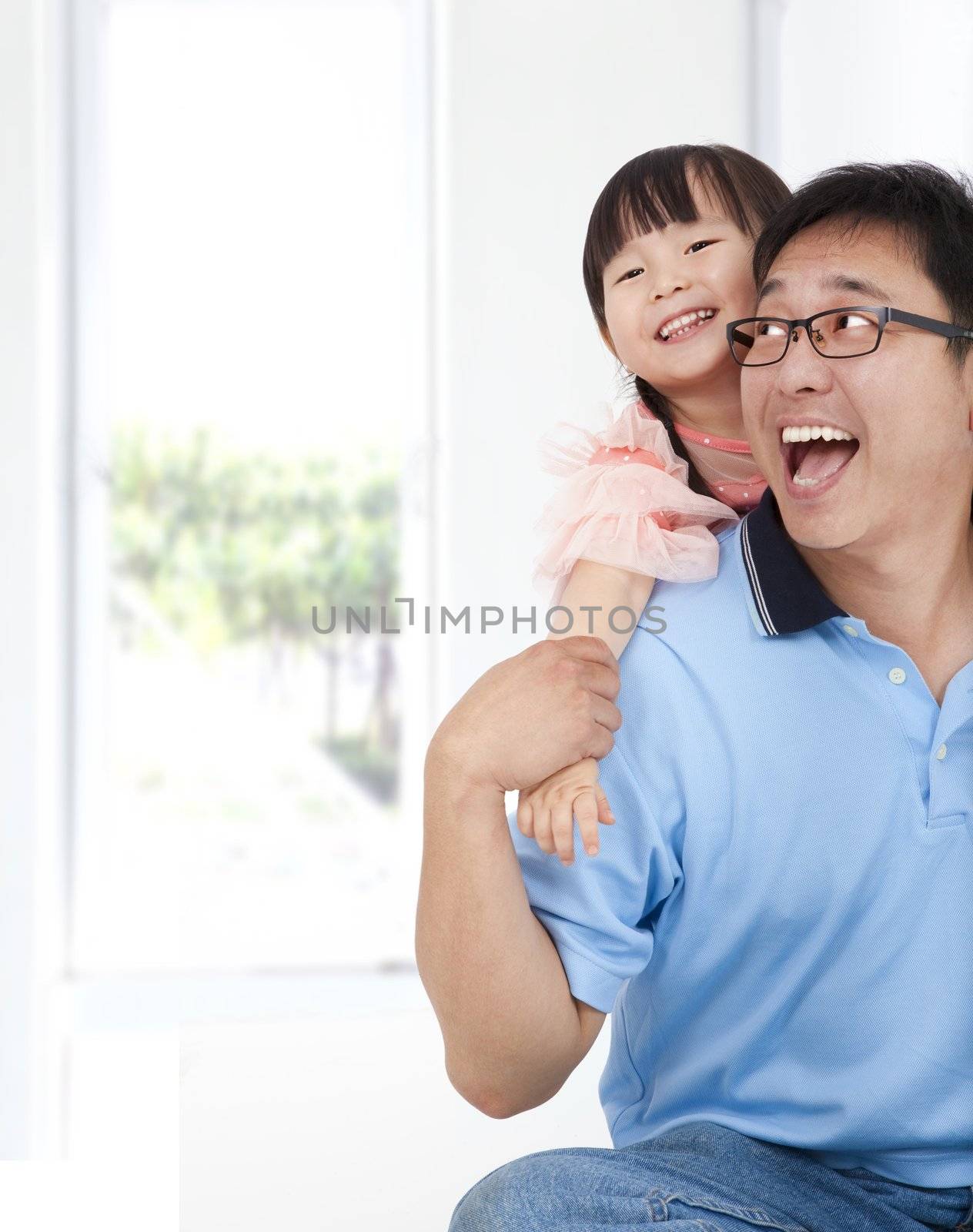 happy family lifestyle . father and little girl. by tomwang
