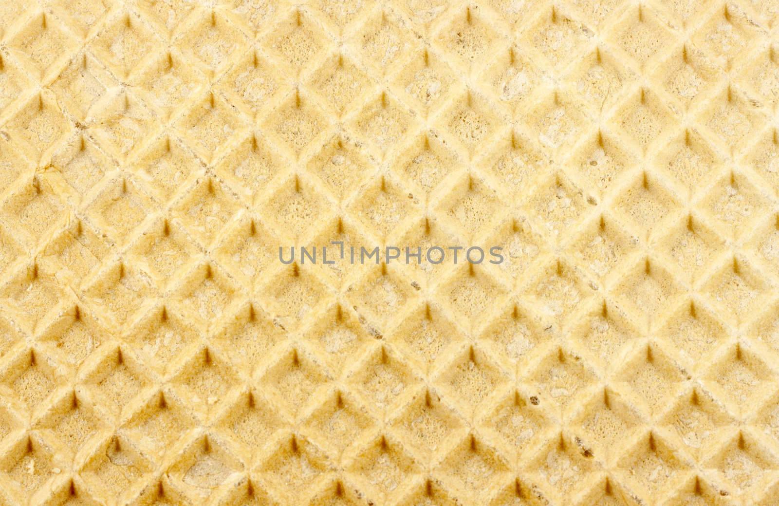 Waffle texture background. Front view.