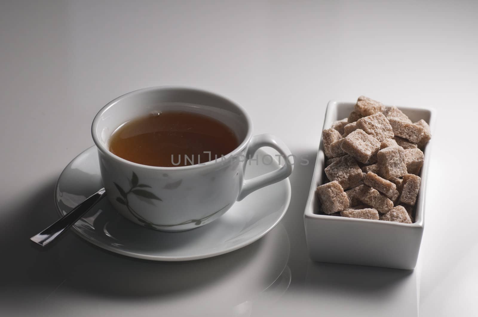 tea cup with brown sugar for relax time