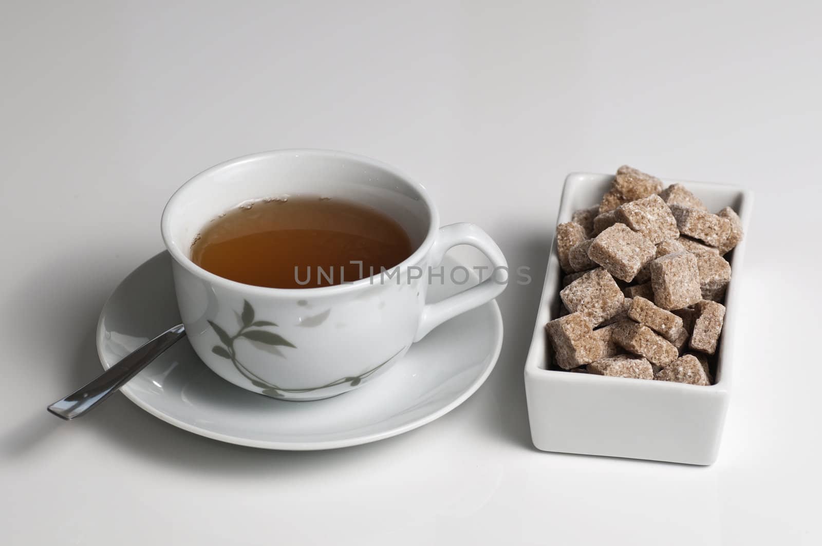 tea cup with brown sugar for relax time