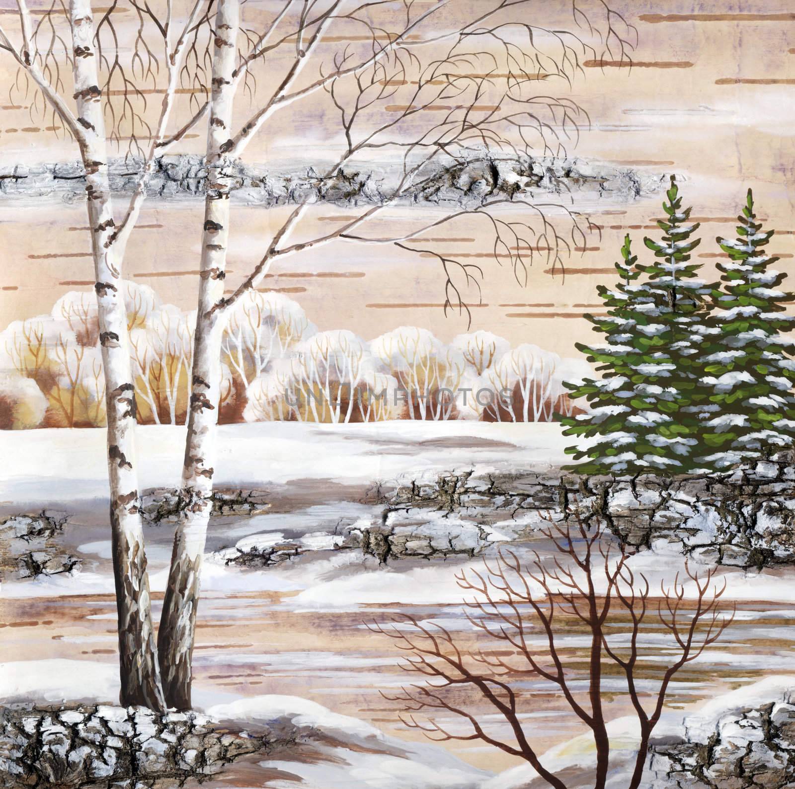 Winter Siberian landscape by alexcoolok