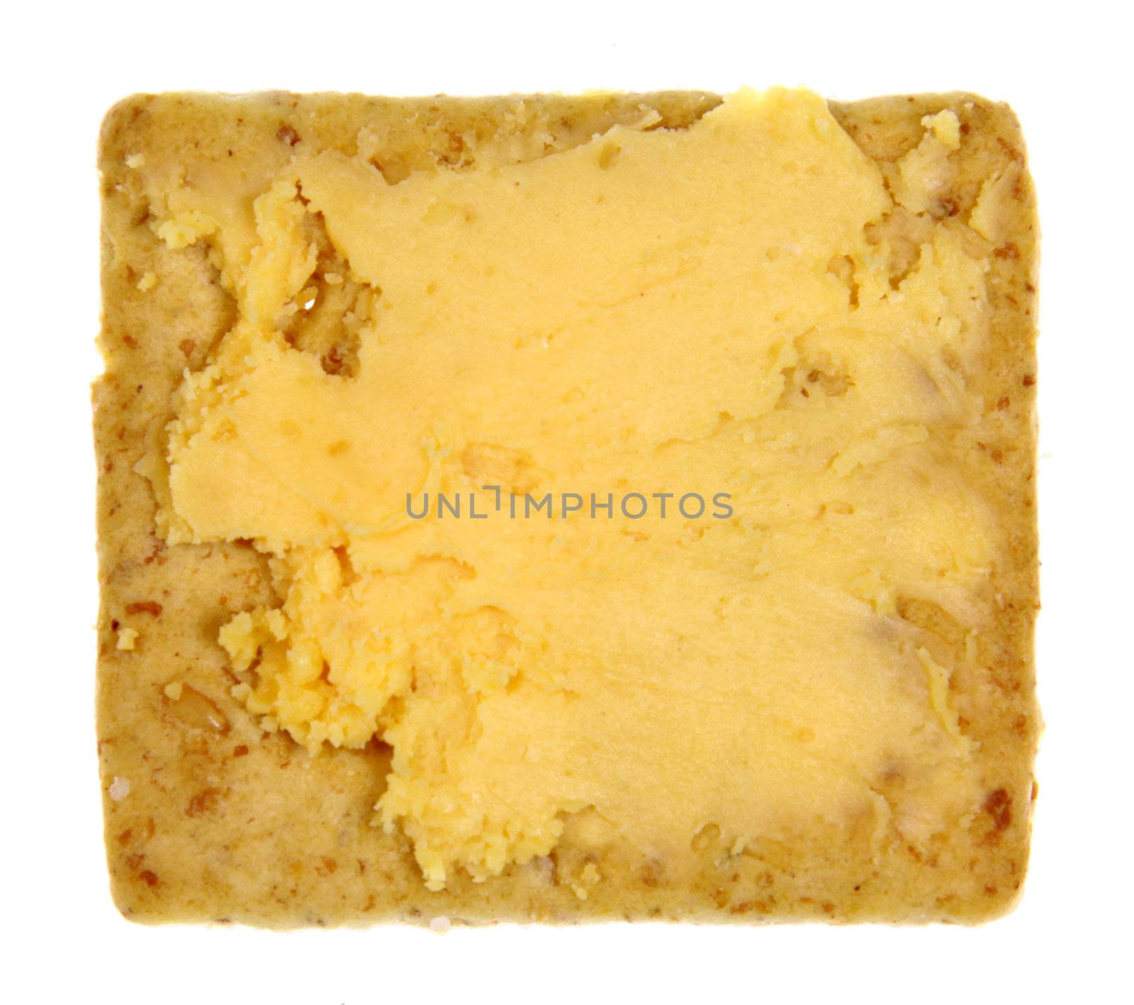 Isolated Cracker with Cheese
 by ca2hill