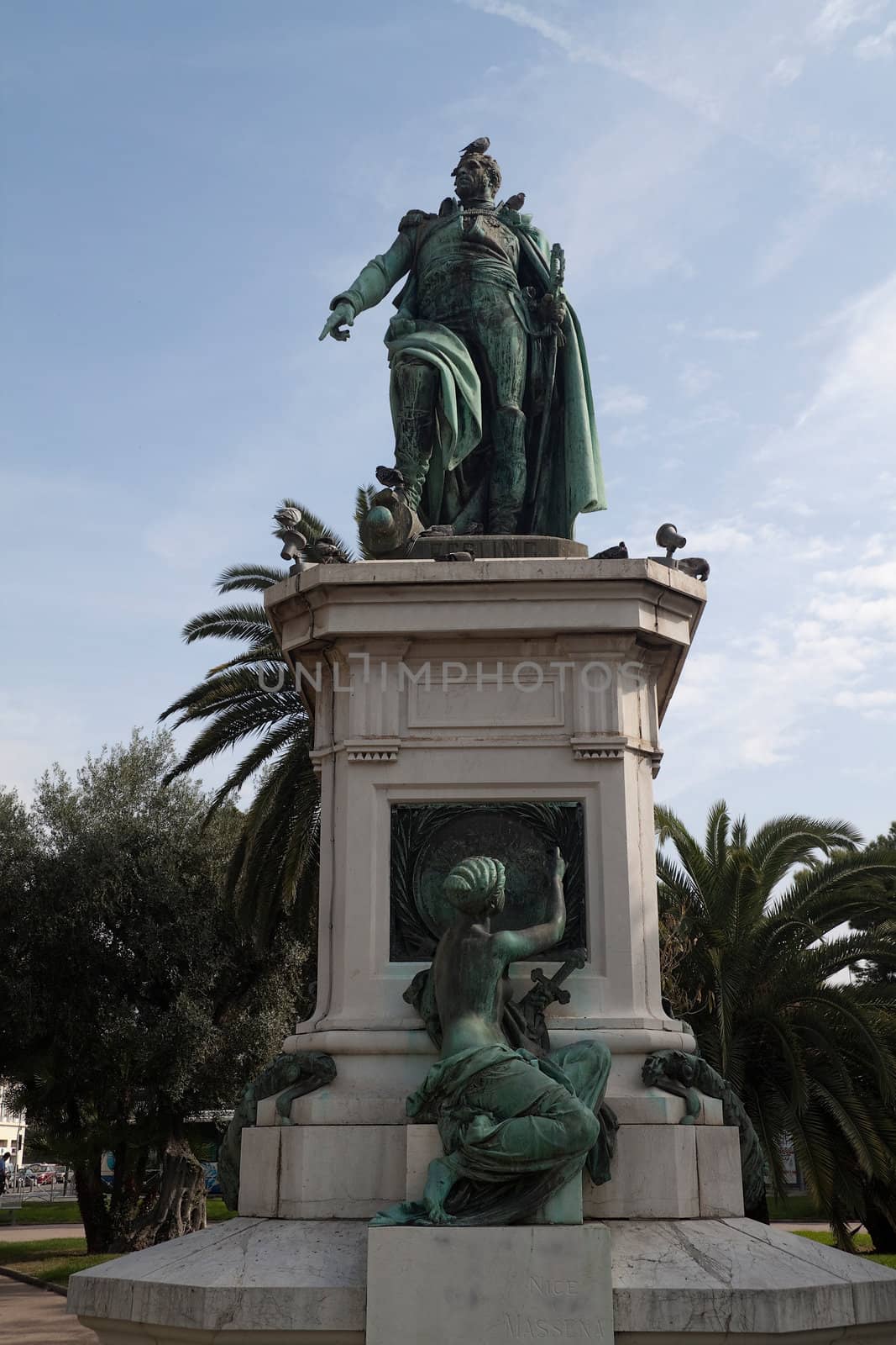 Statue of Napoleon in the center of Nice, France 