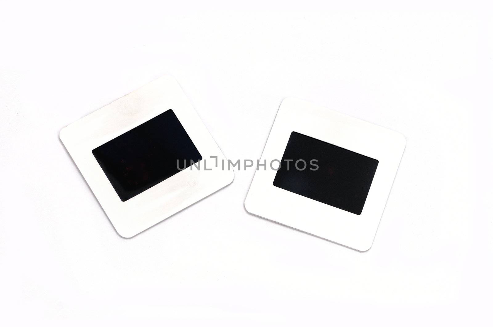 Color slides isolated on a white back ground