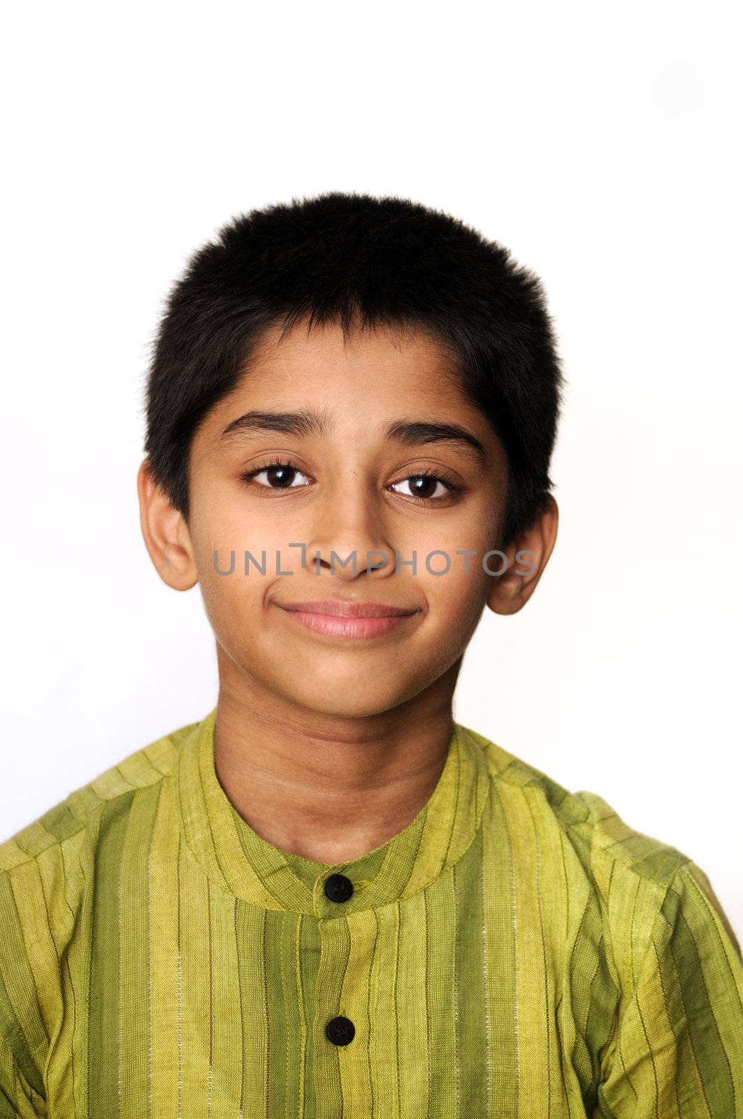 An handsome young indian man isolated on white background

