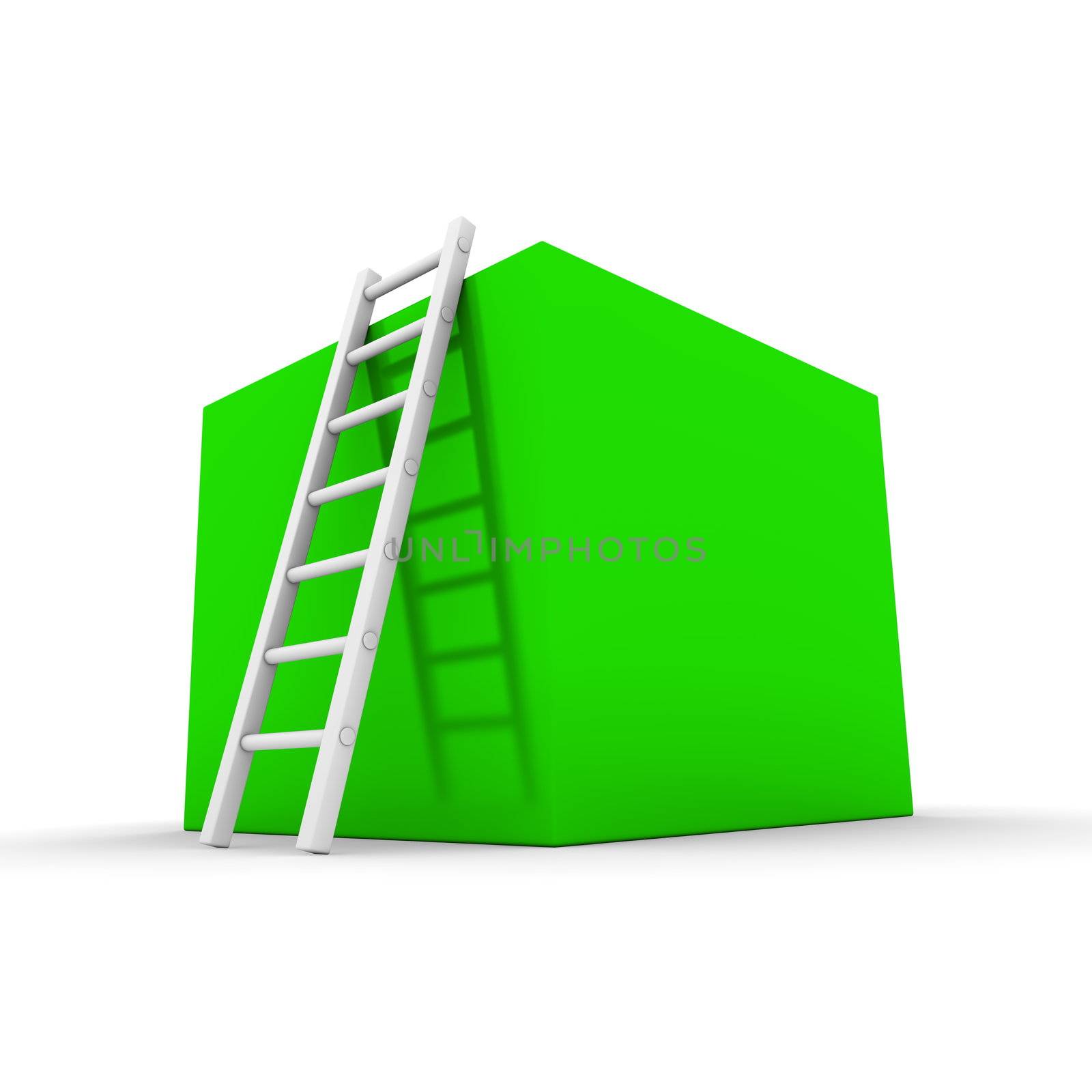 Climb up the Shiny Green Box by PixBox