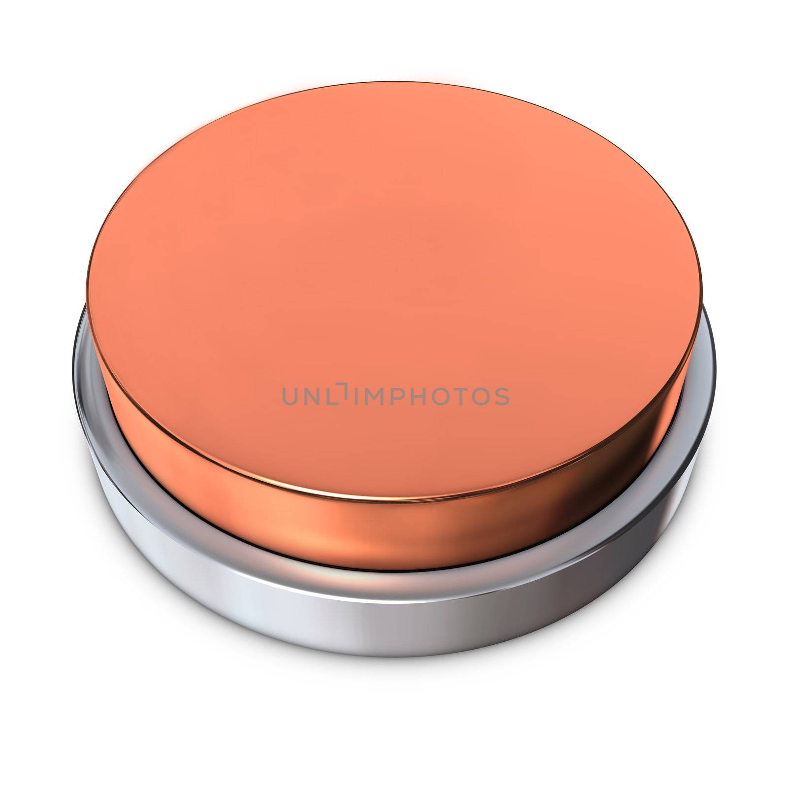 Bronze Round Button with Metallic Ring by PixBox