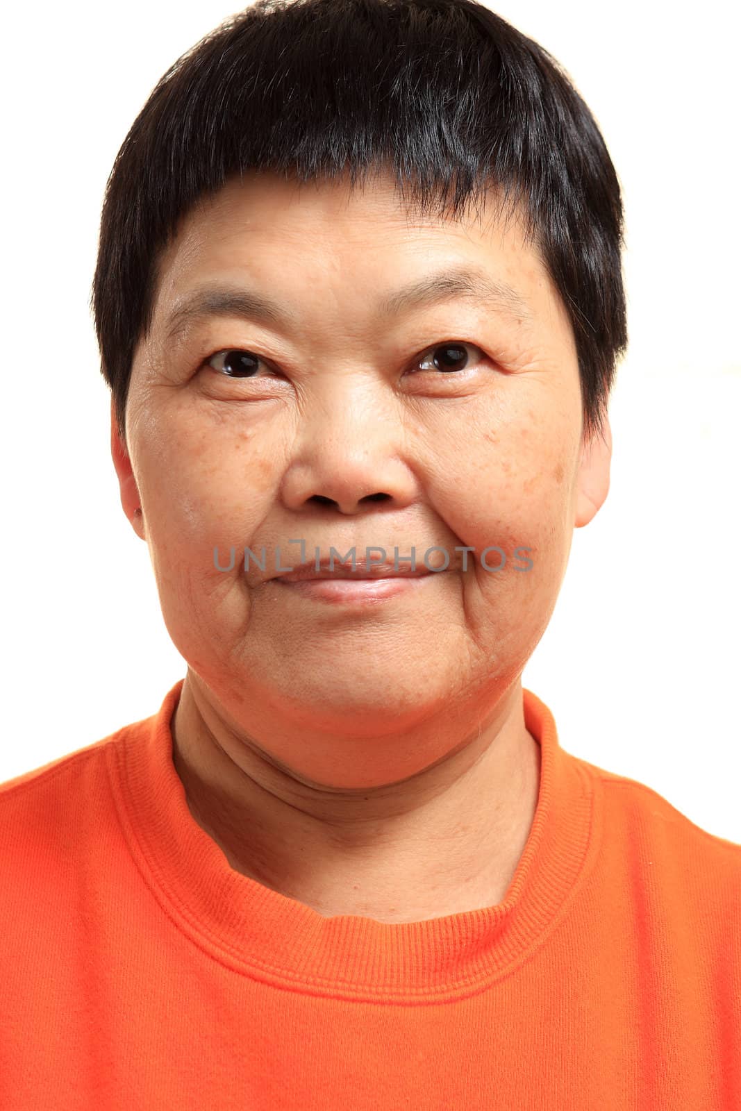 Portrait of a Happy 60s Senior Asian Woman 