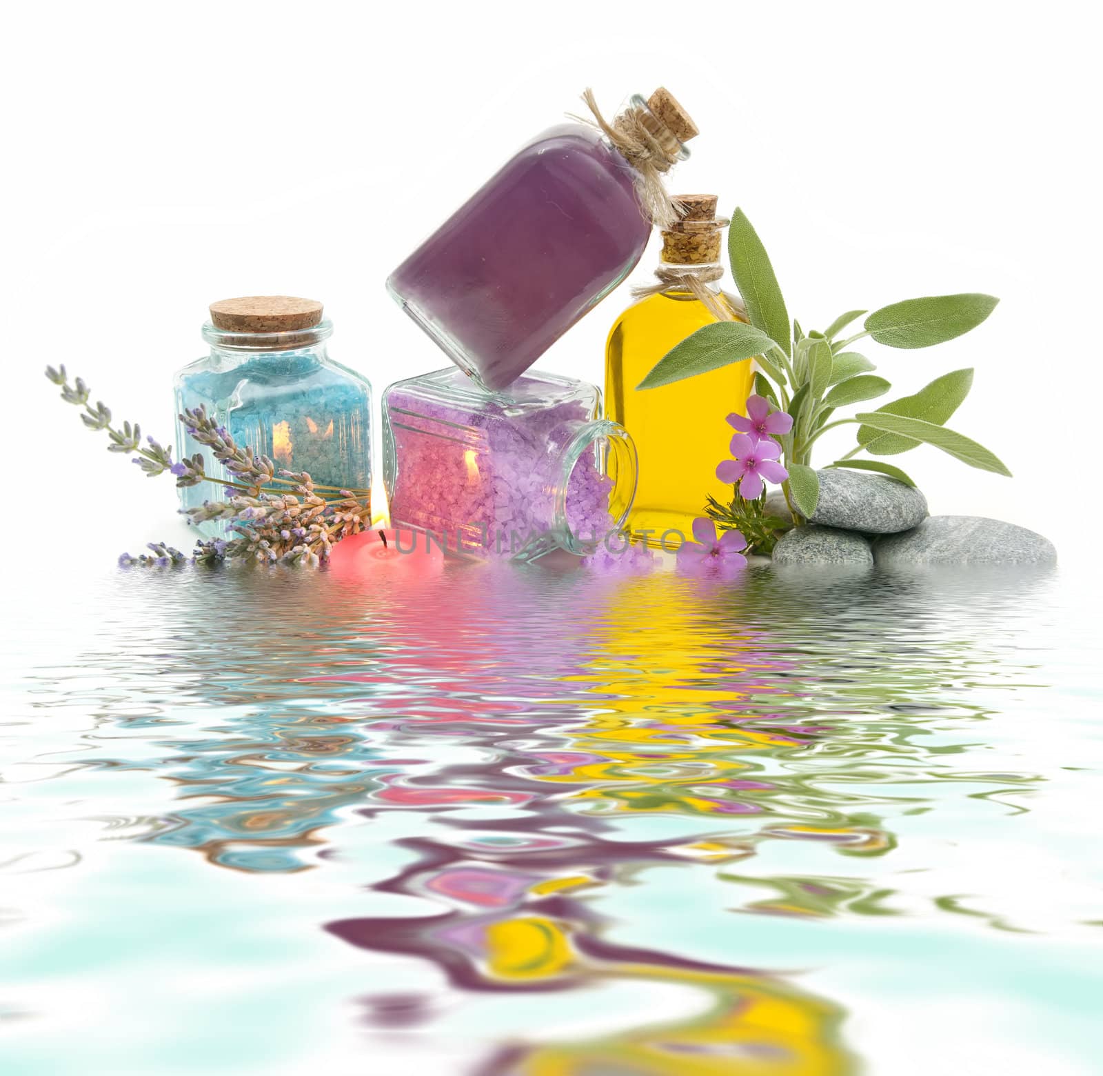 spa treatment with natural herbs and essences
