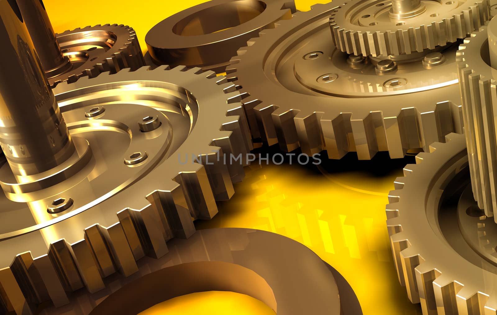 gear wheel and spring by animix