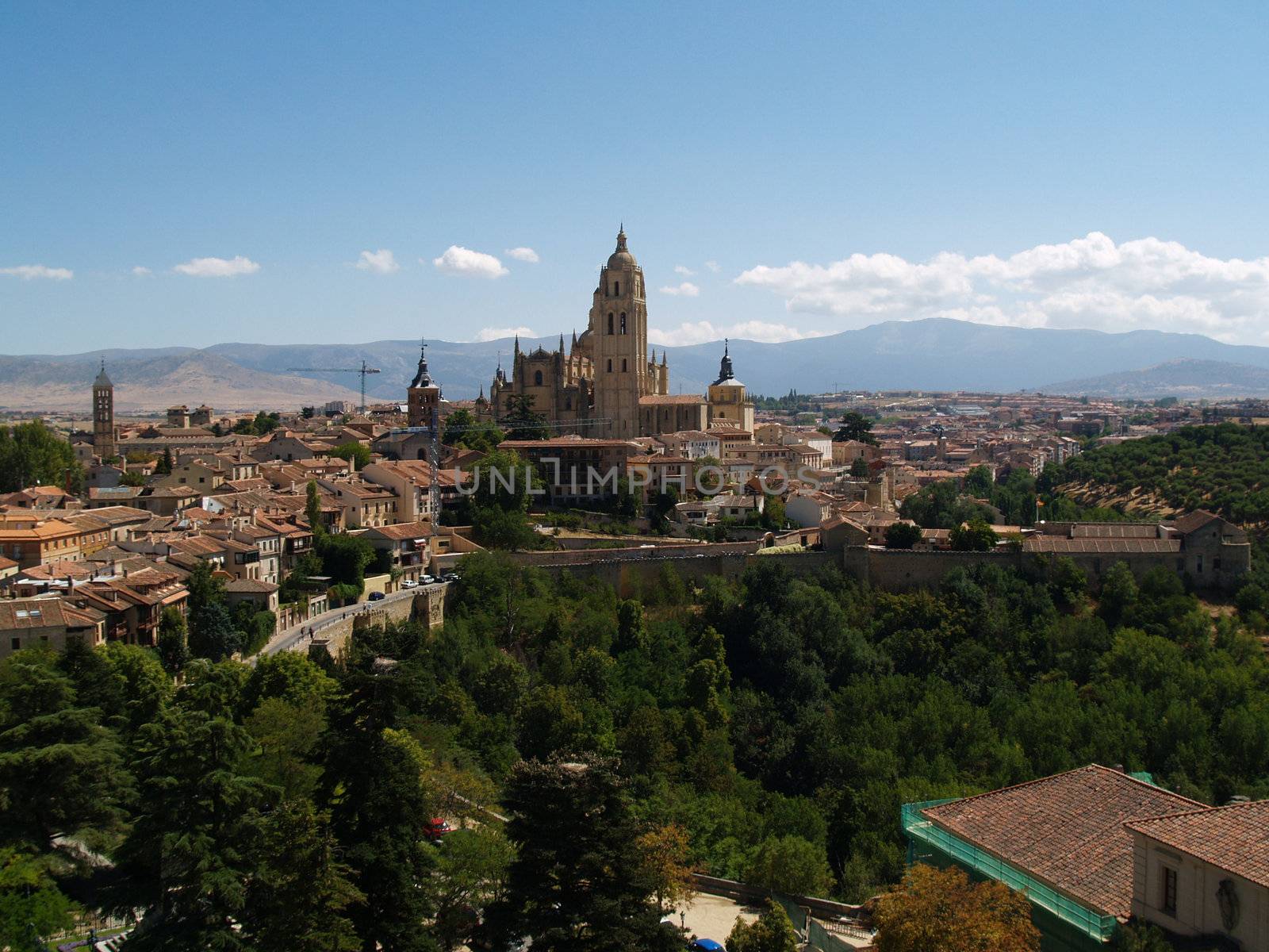 View on the city of Segovia, Spain