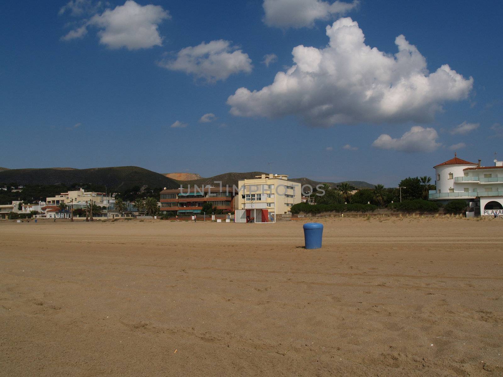 View on the beach of Castelldefels, Spain.