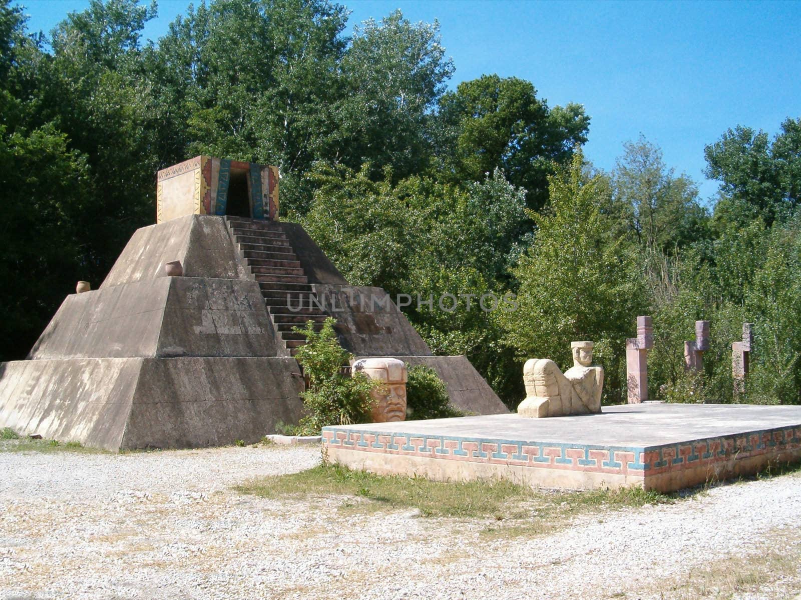 pyramid in an amusement park