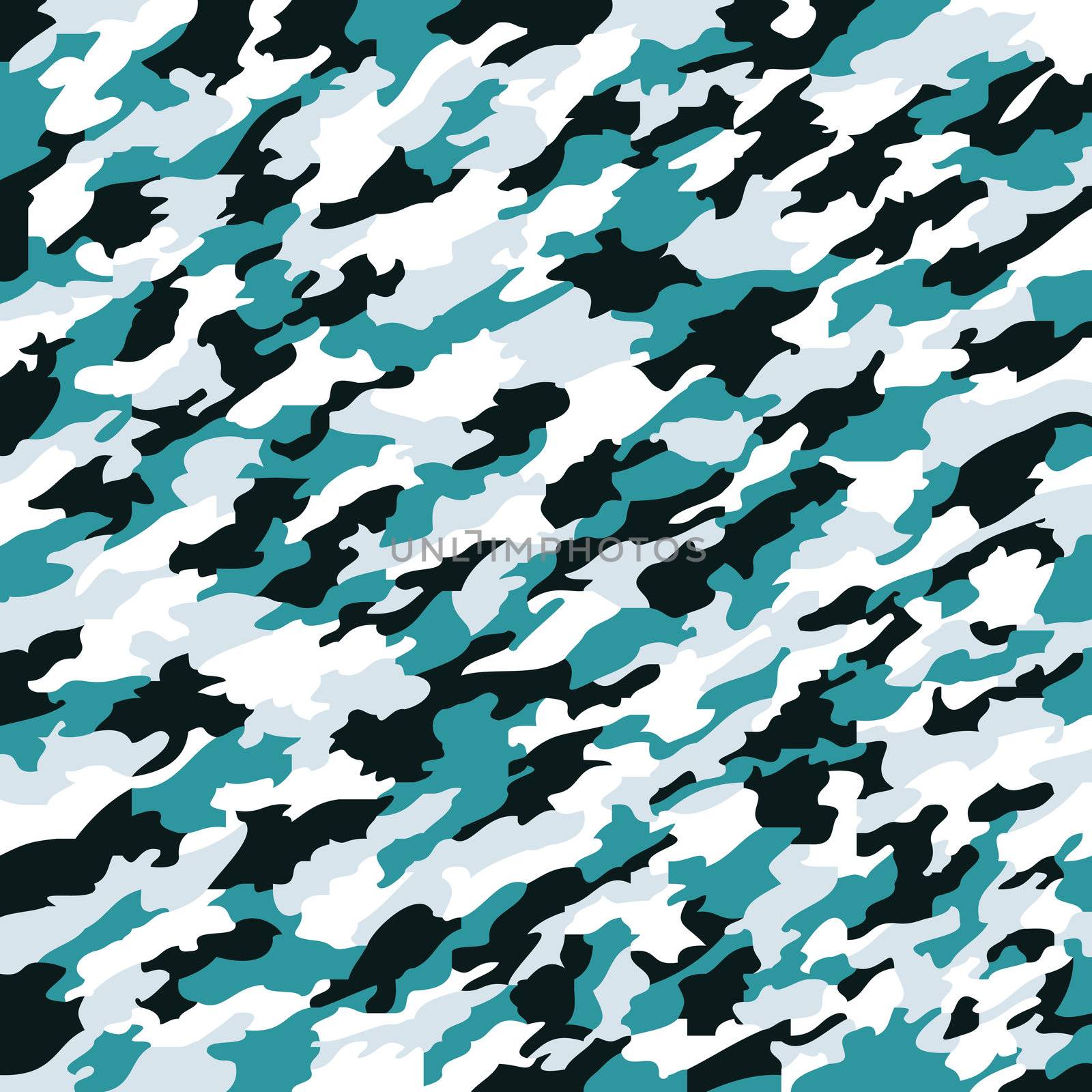 aqua camouflage texture, abstract vector art illustration