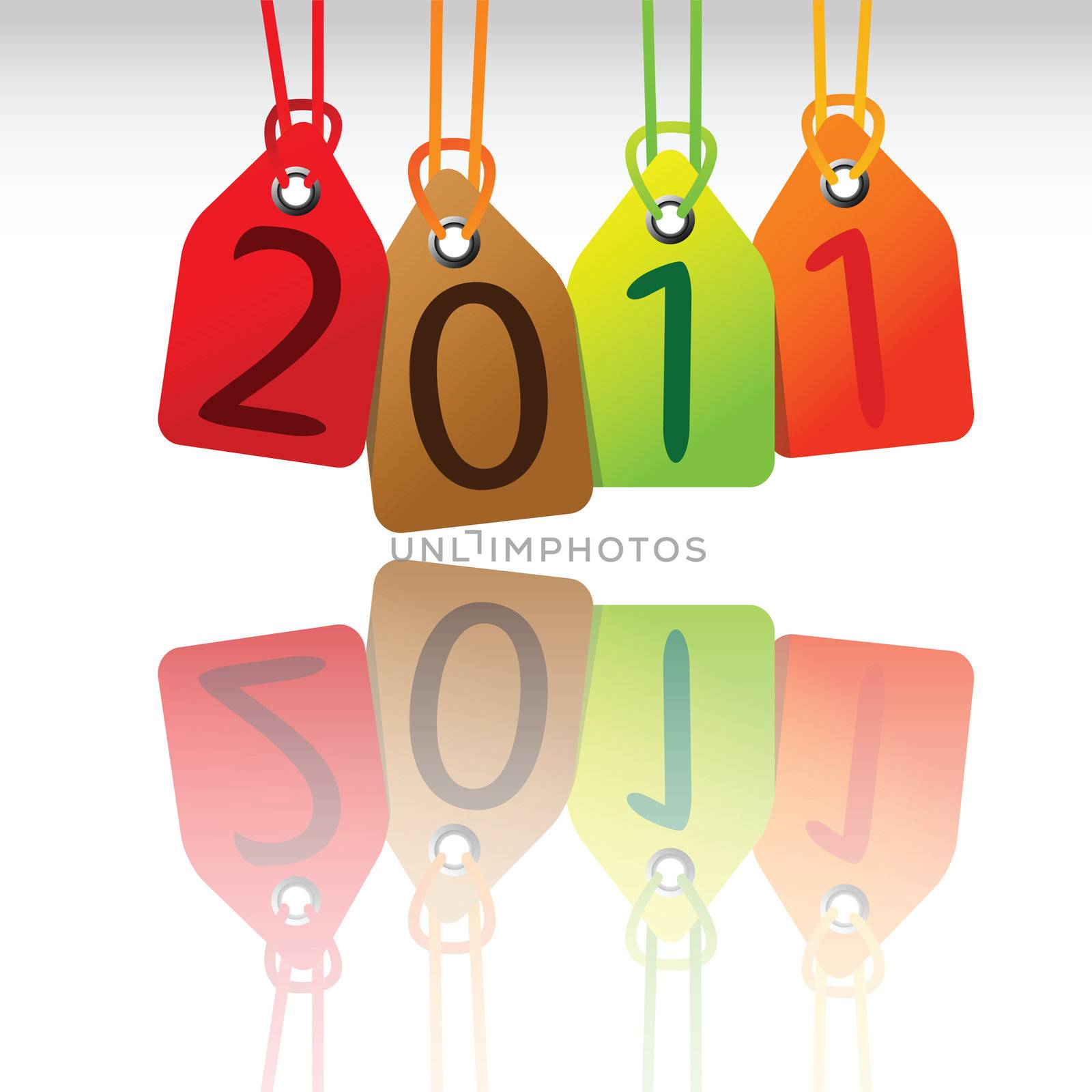 2011 tags reflected, abstract vector art illustration