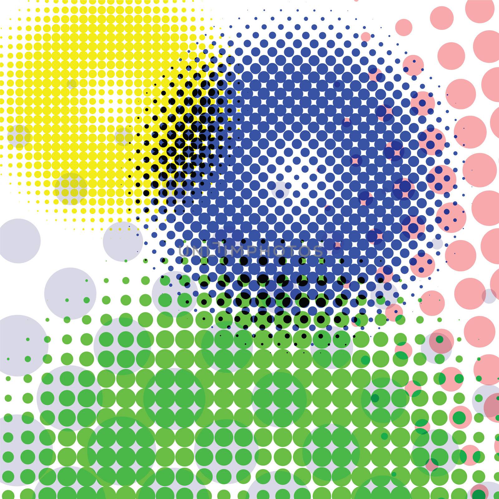 halftone round pattern, abstract vector art illustration