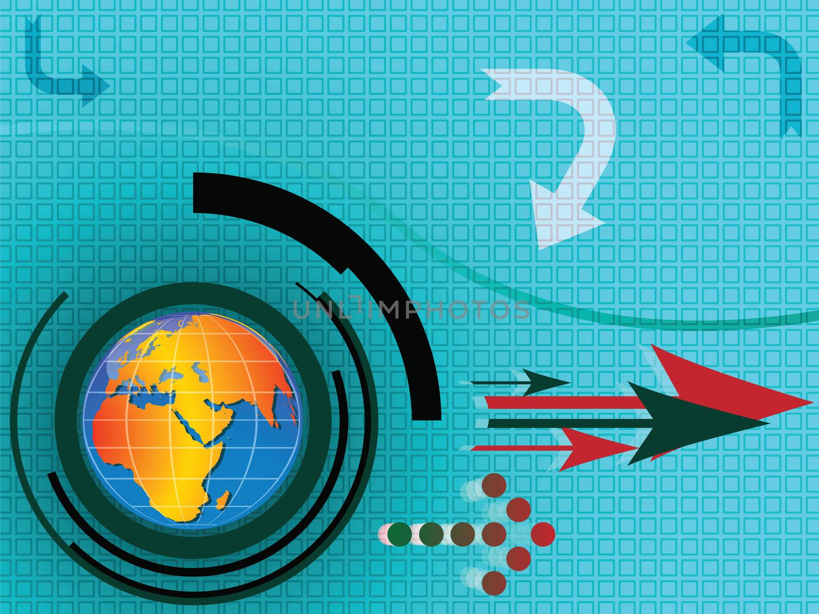 hi tech abstract template, vector art illustration