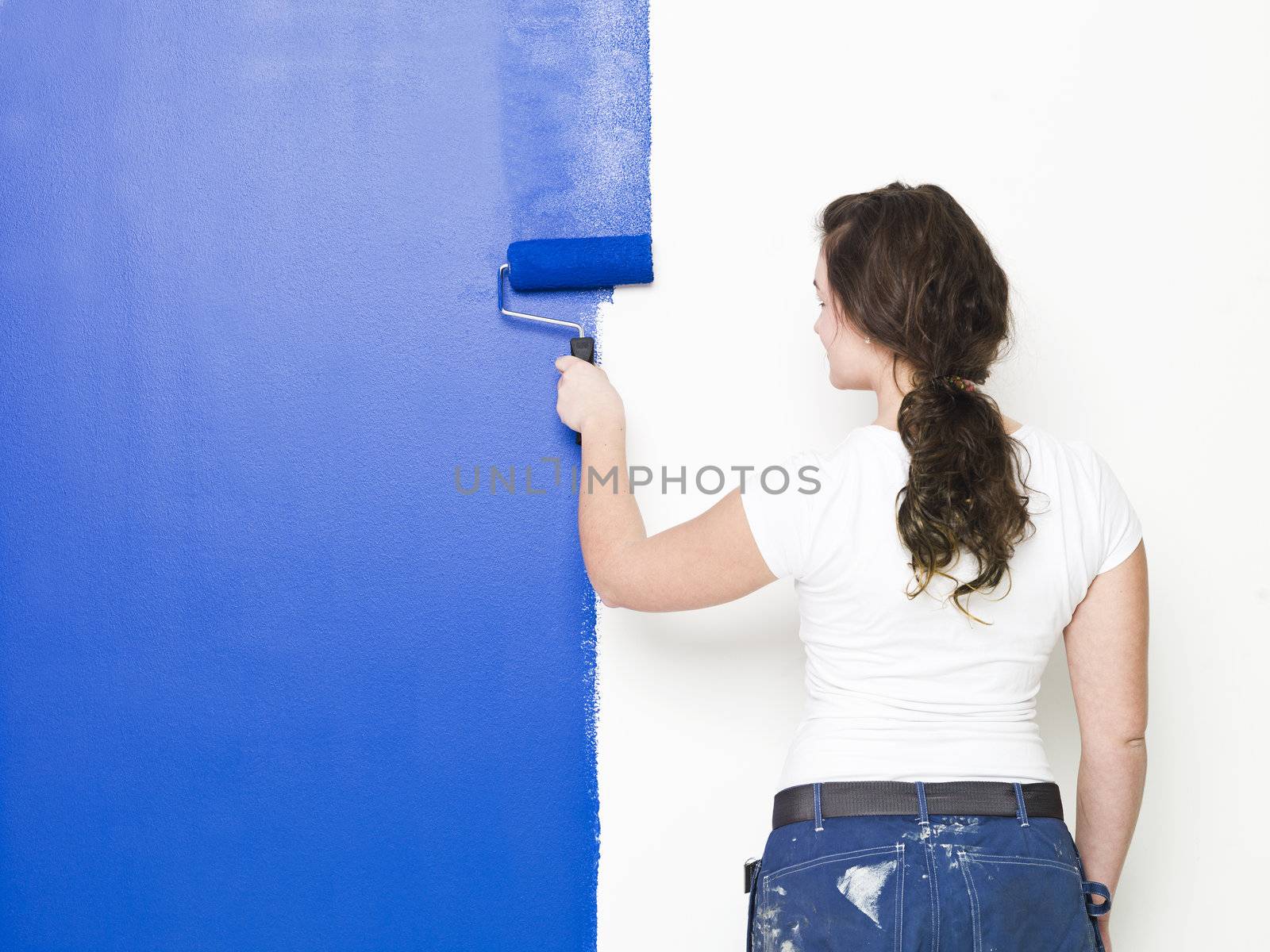 Painting Girl half way there