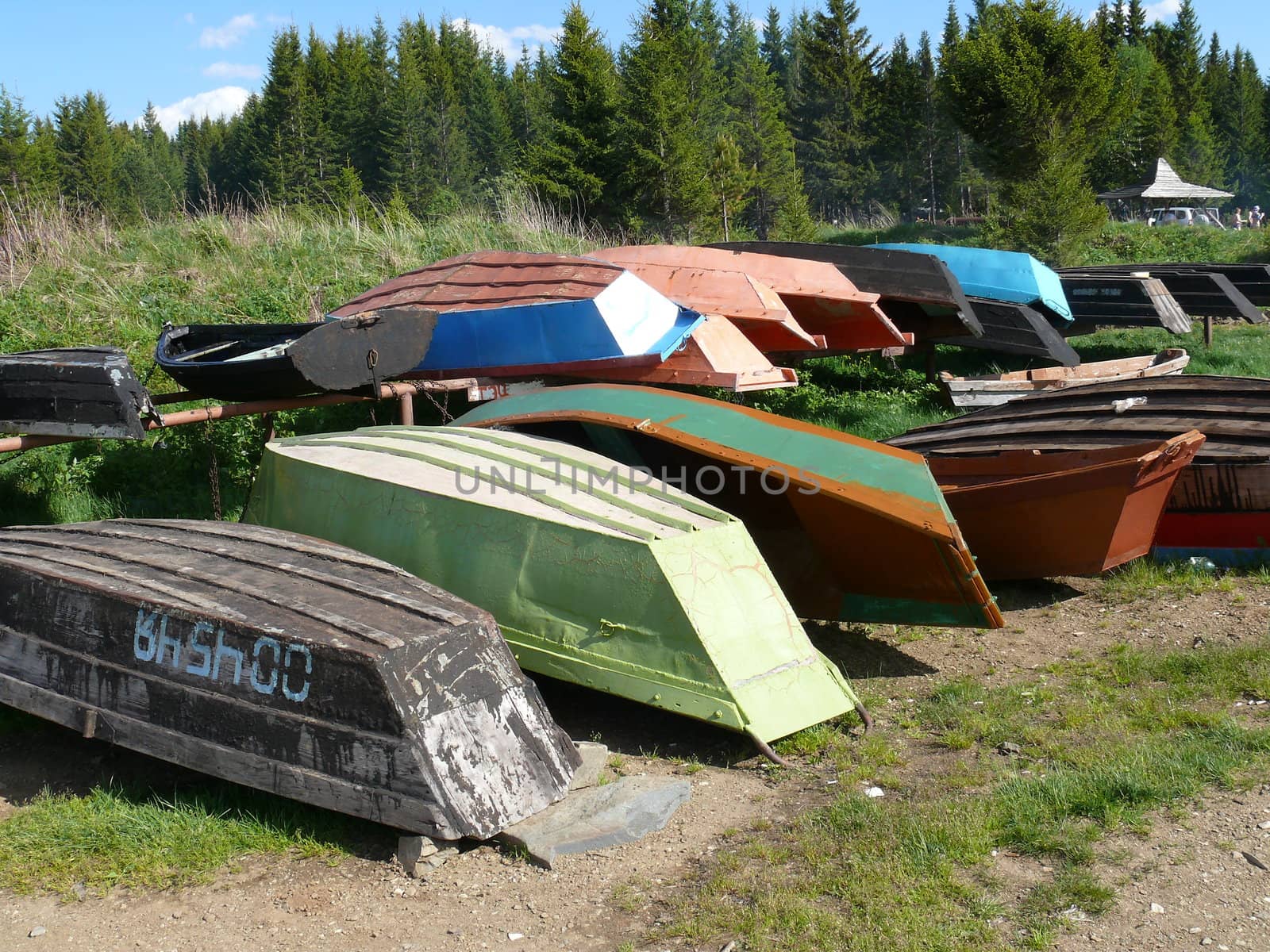 Boats in National park Zuratkul'