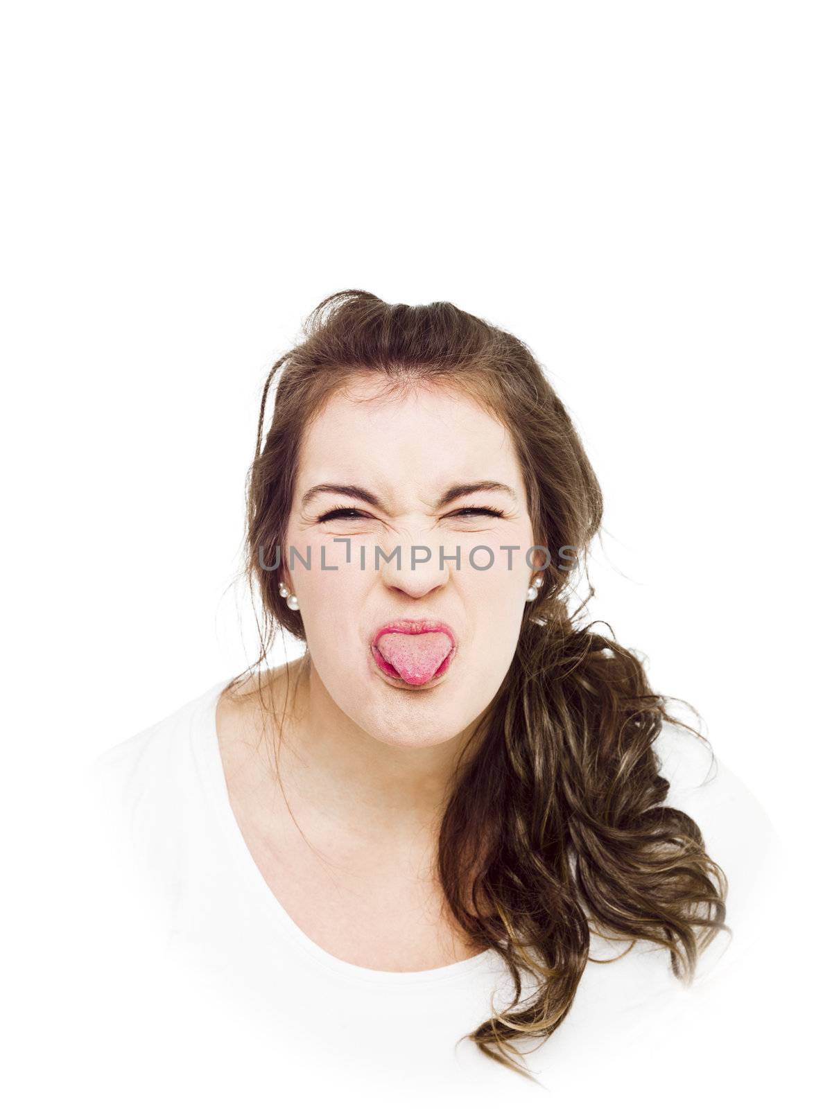 Young woman making a funny face