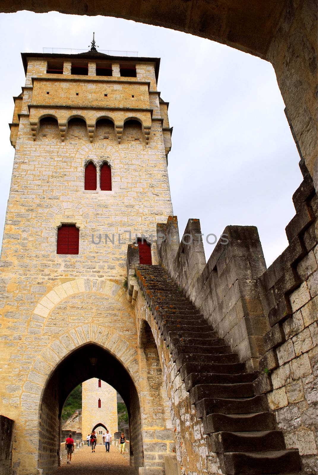 Valentre bridge in Cahors France by elenathewise