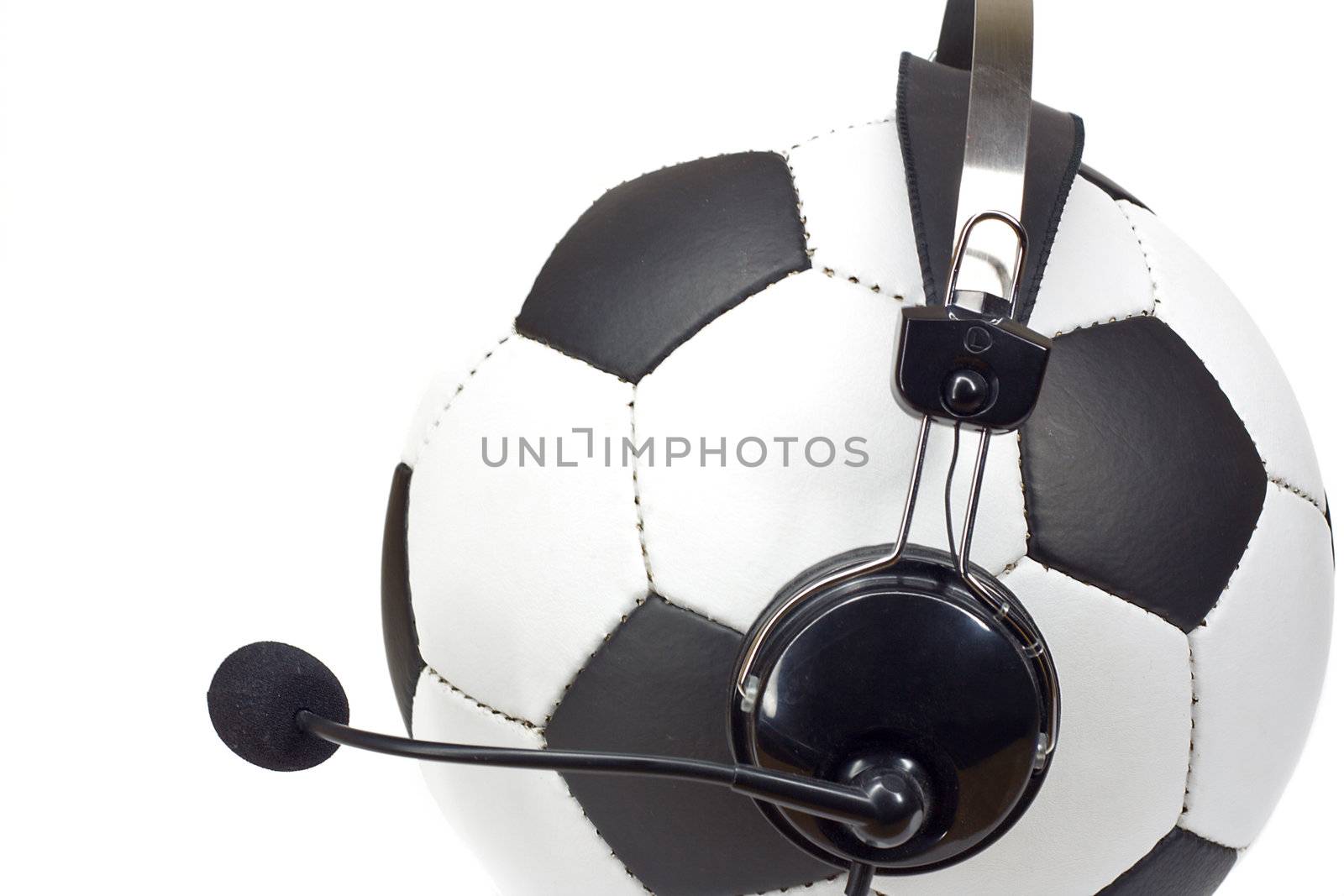 soccer concept, ball as commentator by Alekcey