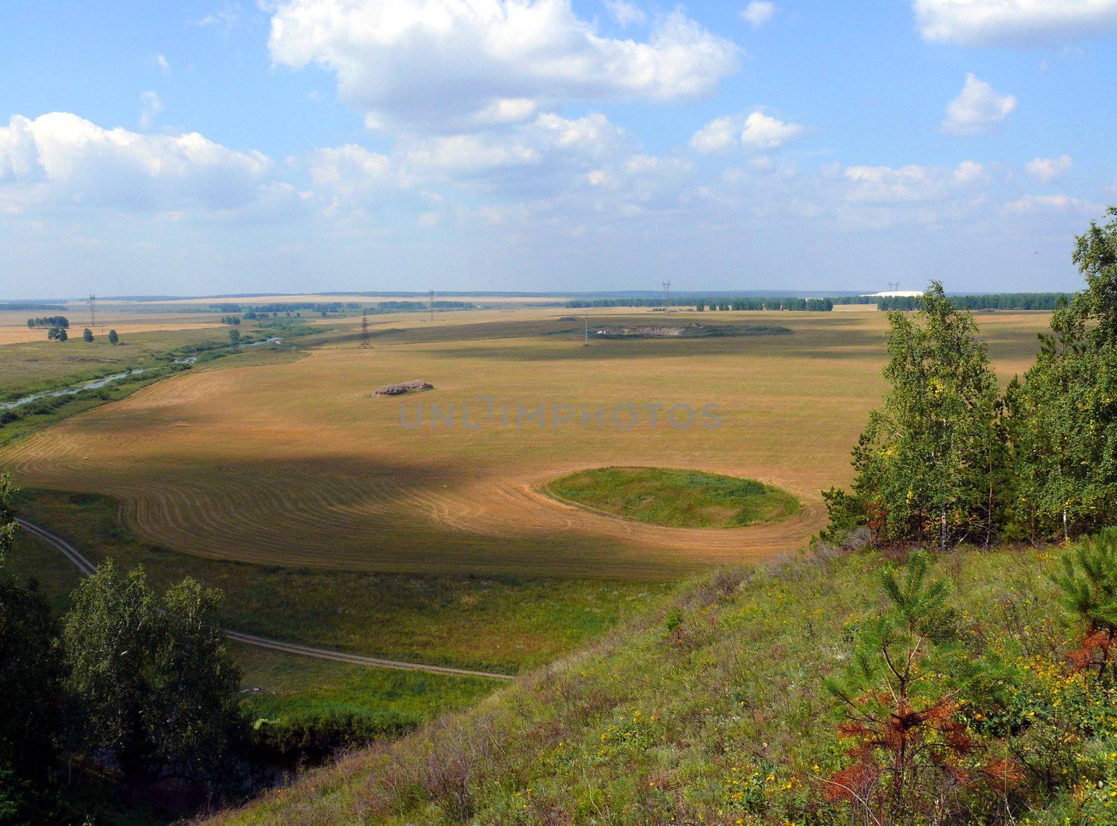 Oval in field