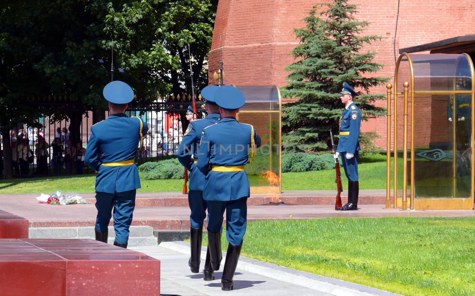 Changing of guard in "Alexander garden" - Moscow by Stoyanov