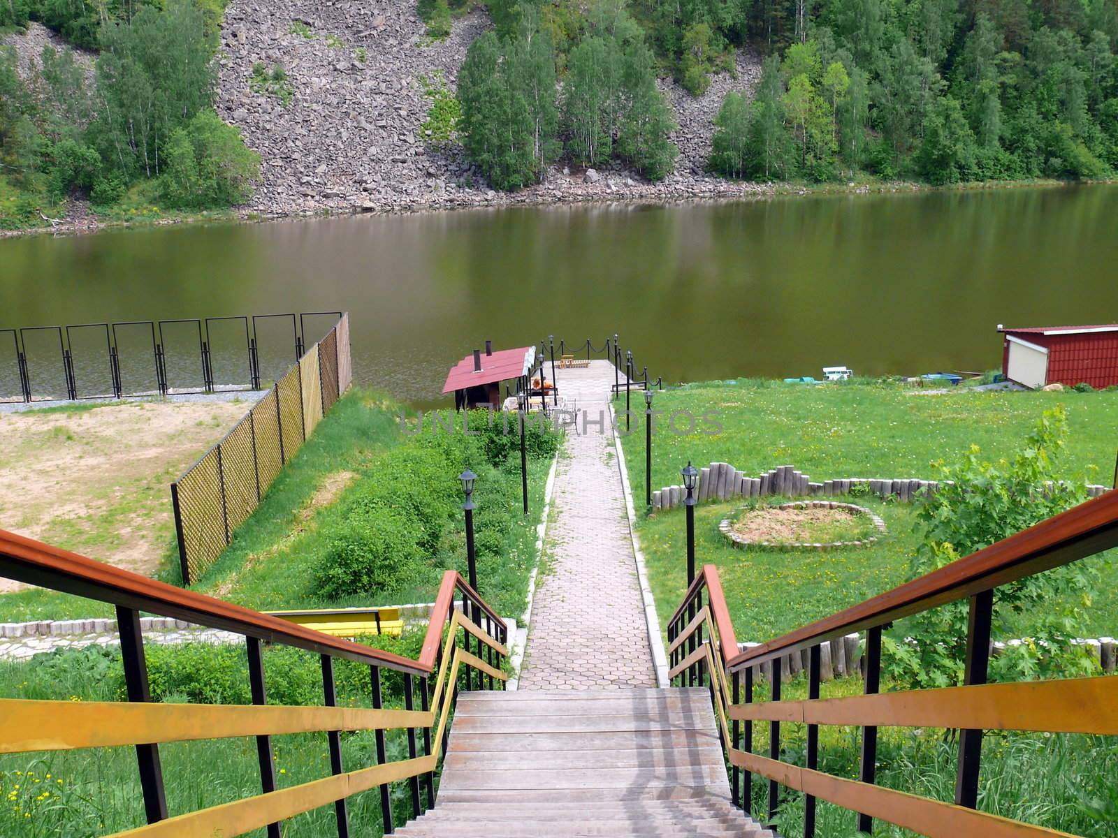 stairs to the river by Stoyanov