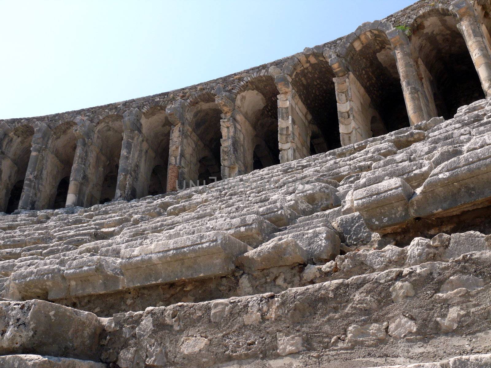 Old greek amphitheater Aspendos - Turkey by Stoyanov