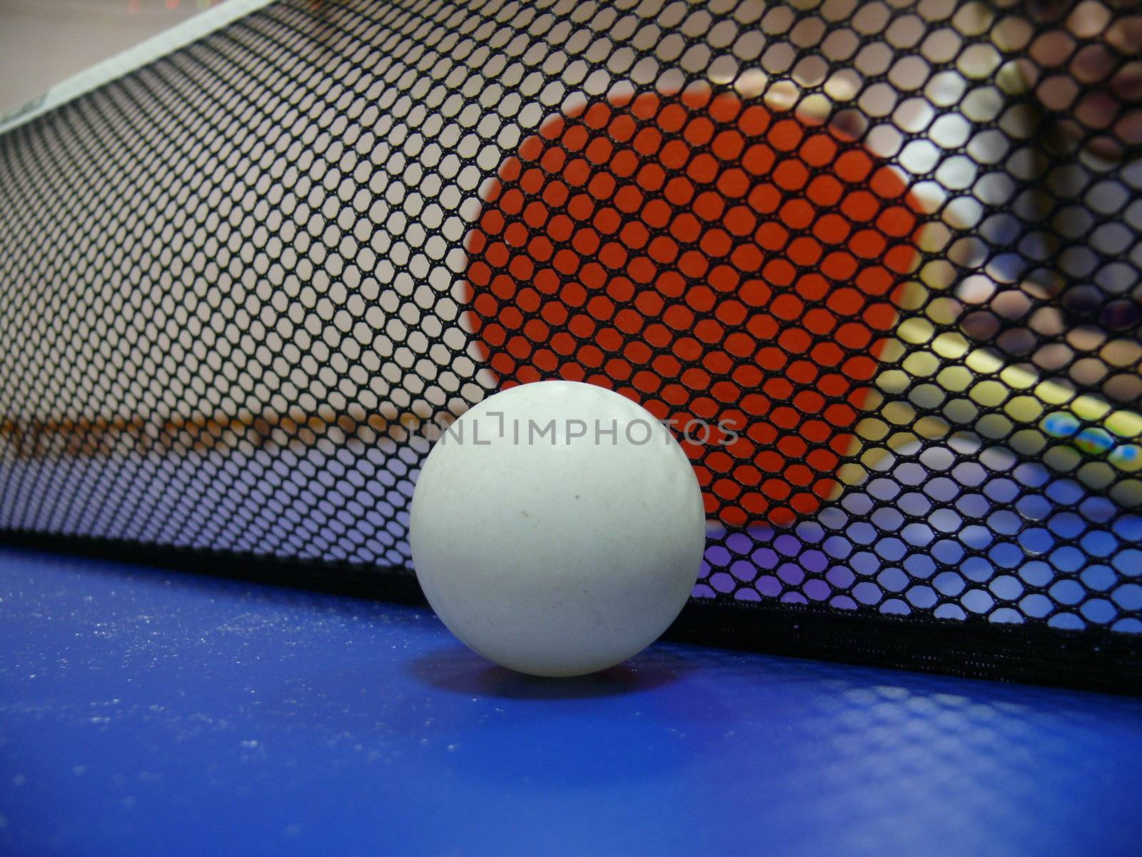 Pingpong ball and racket by Stoyanov