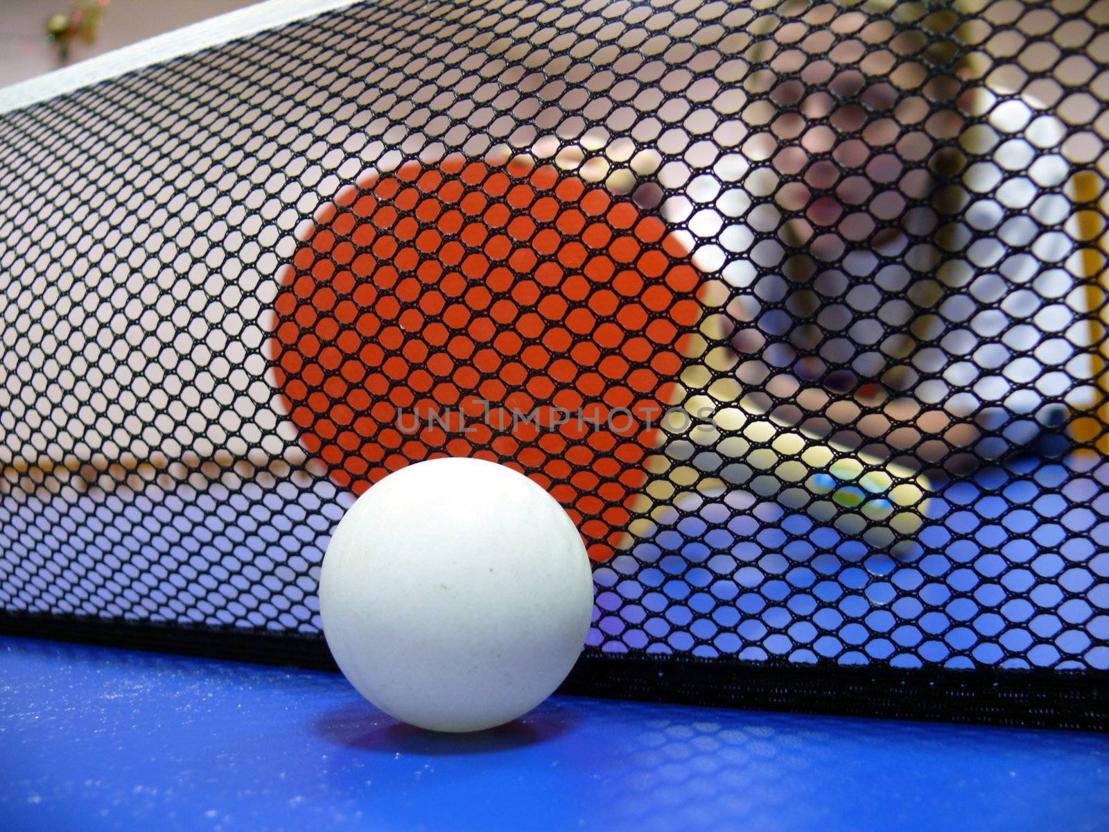 Pingpong ball and racket by Stoyanov