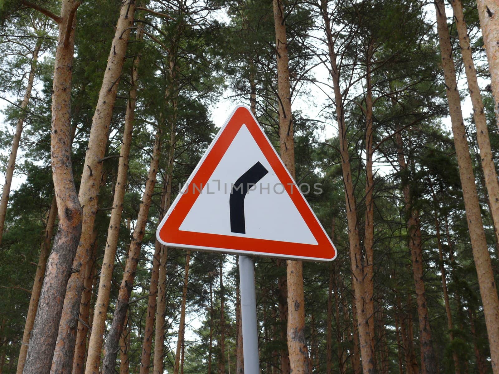 Traffic sign "Dangerous turn" by Stoyanov