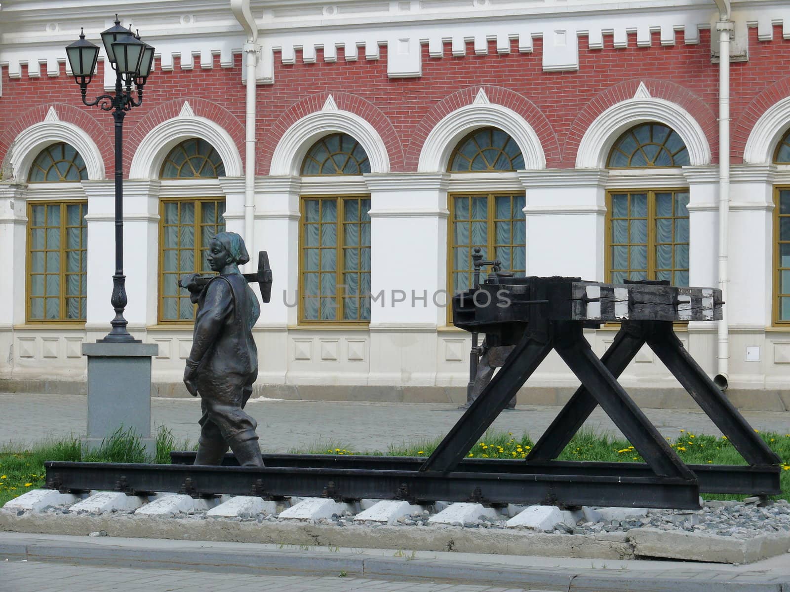Monument of railroad engineer - Yekaterinburg by Stoyanov