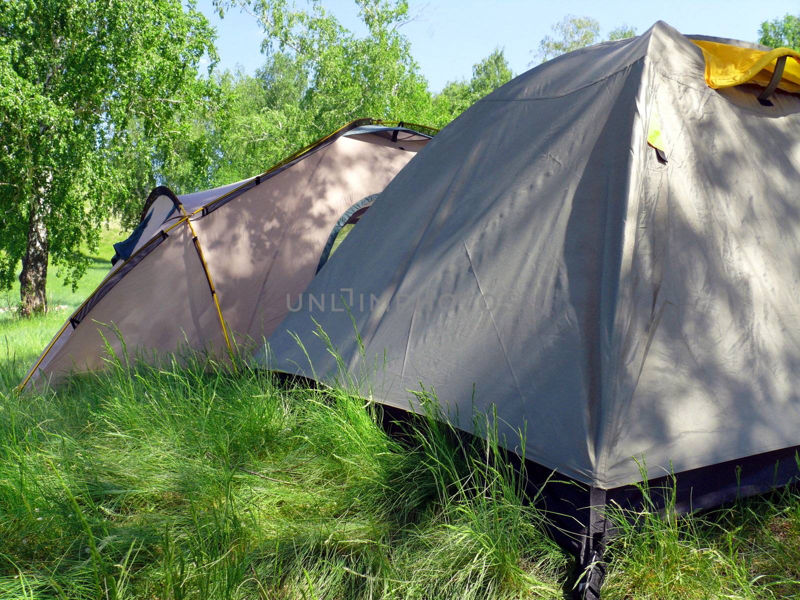 Tents in the hill slope by Stoyanov