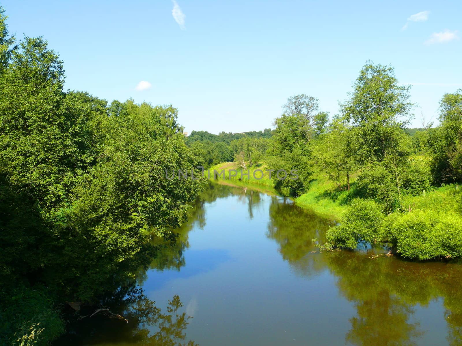 Summer landscape with river by Stoyanov