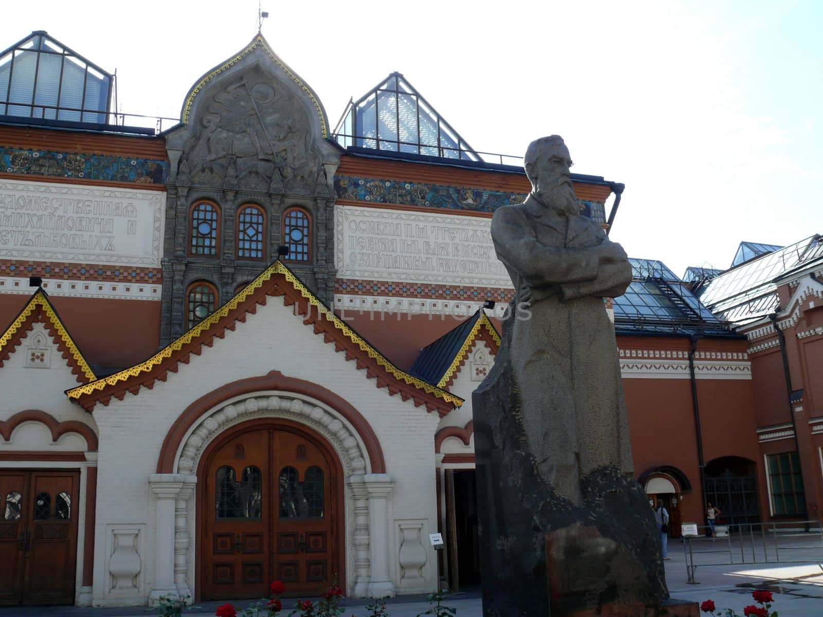 monument of Tretyakov near the gallery, moscow