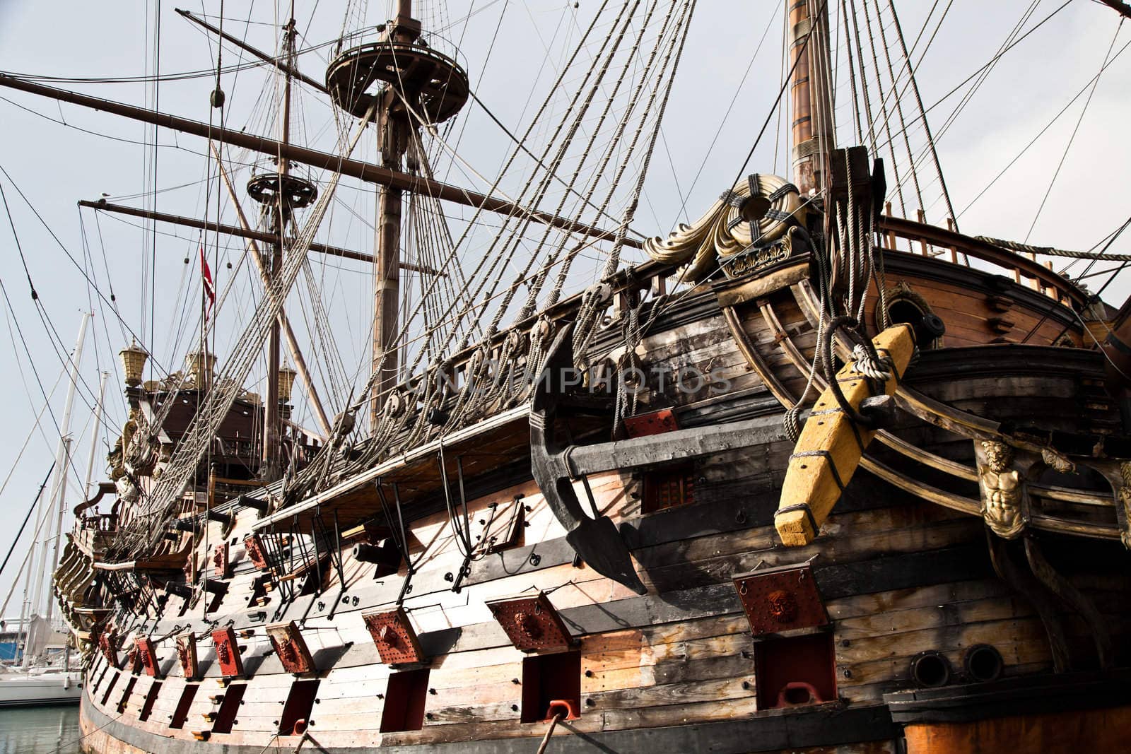 Detail of Neptune Galleon, used by R. Polansky for the movie Pirates