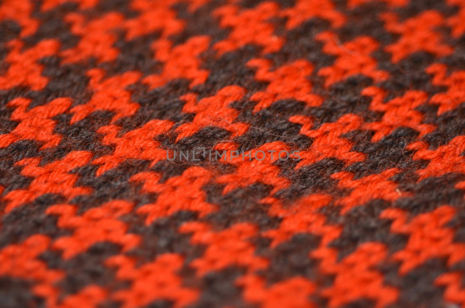 Closeup of knitted pattern.