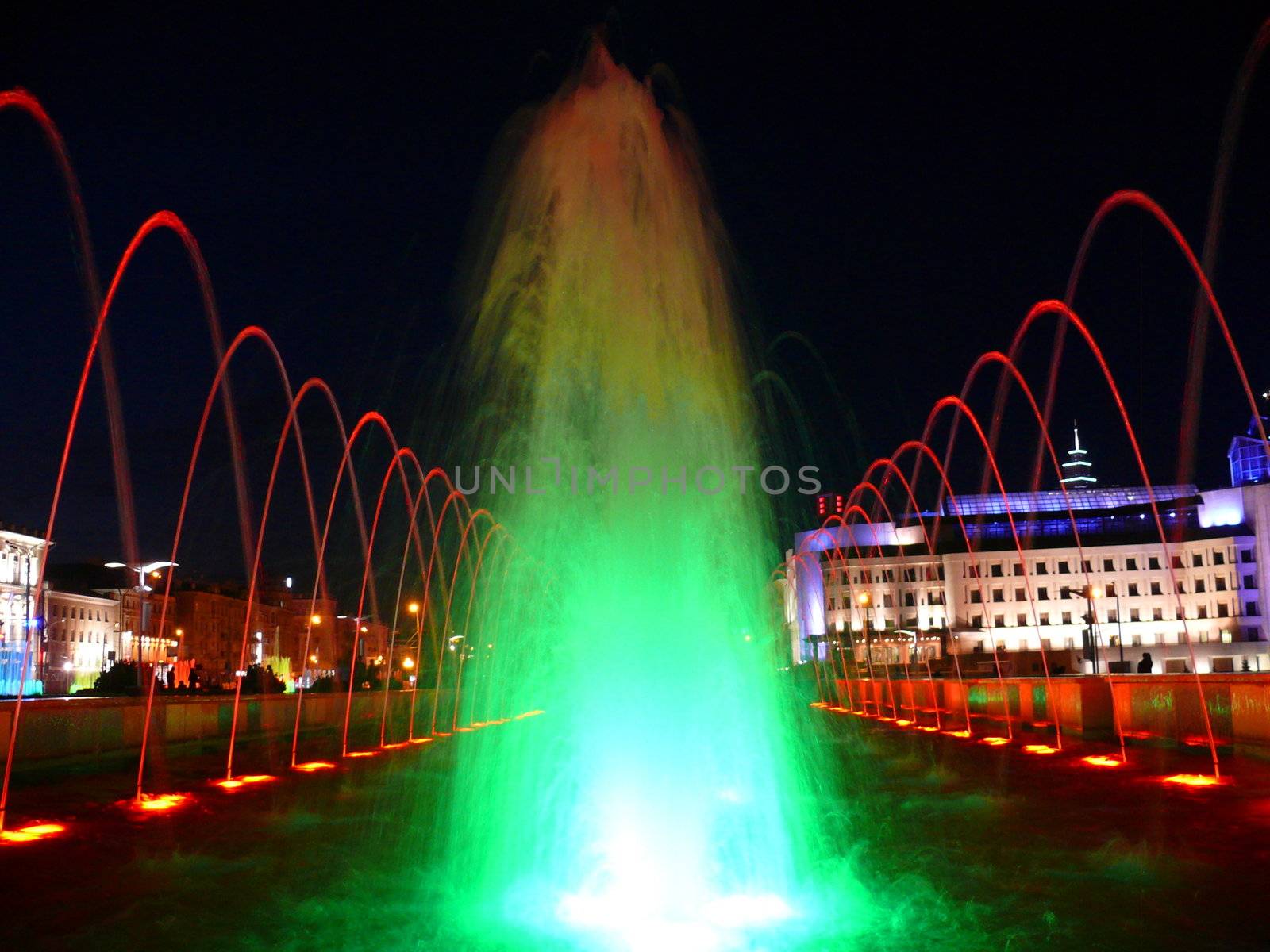 Color Fountains in Kazan. Night view by Stoyanov