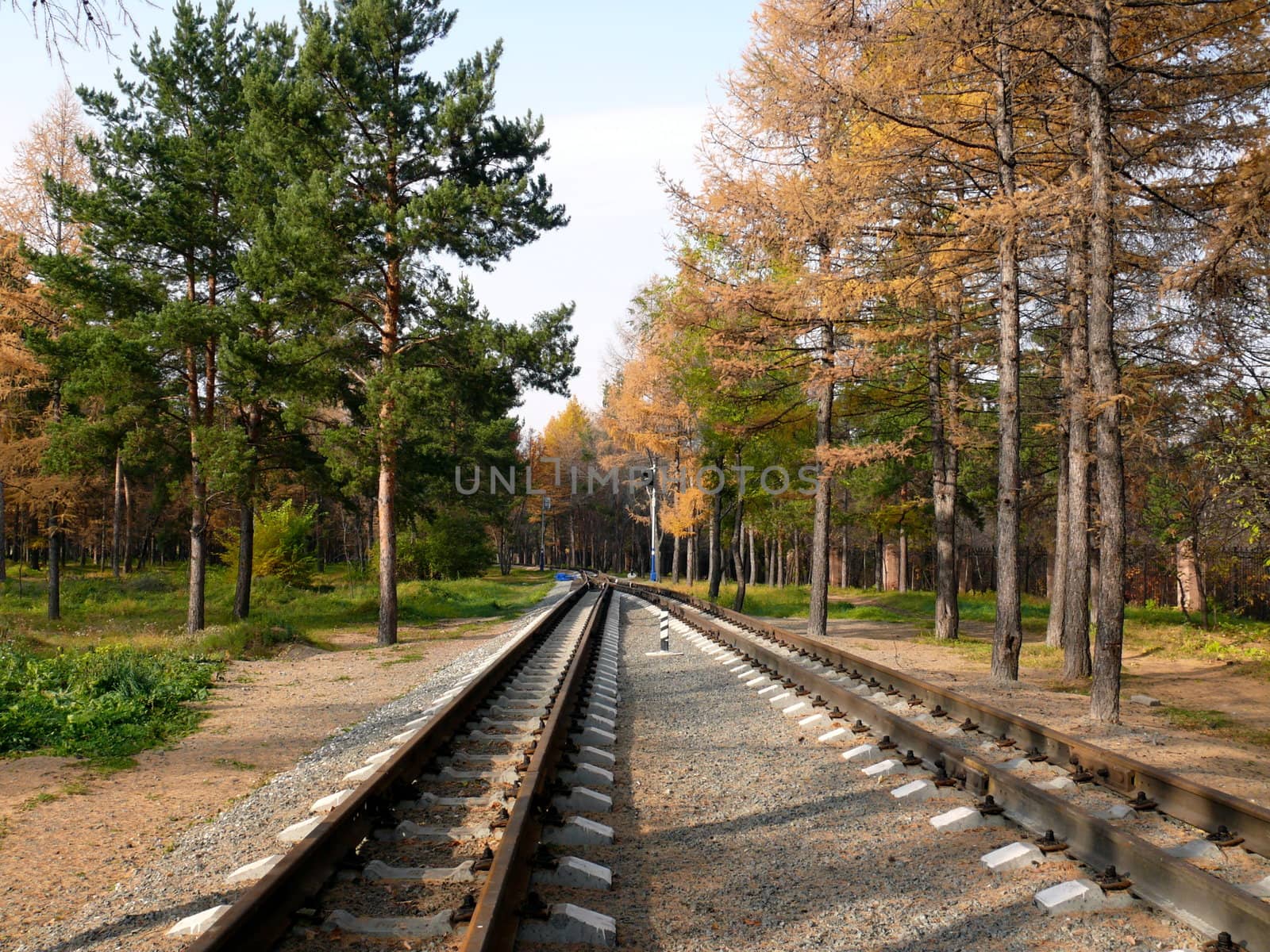 Railroad for kids in Chelyabinsk park by Stoyanov