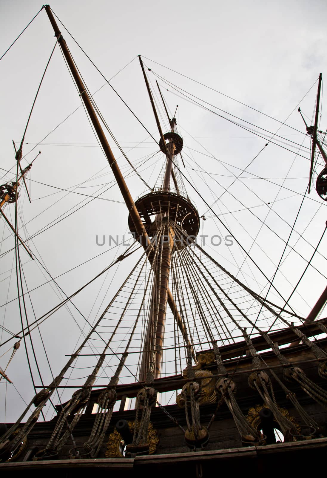 Detail of Neptune Galleon, used by R. Polansky for the movie Pirates