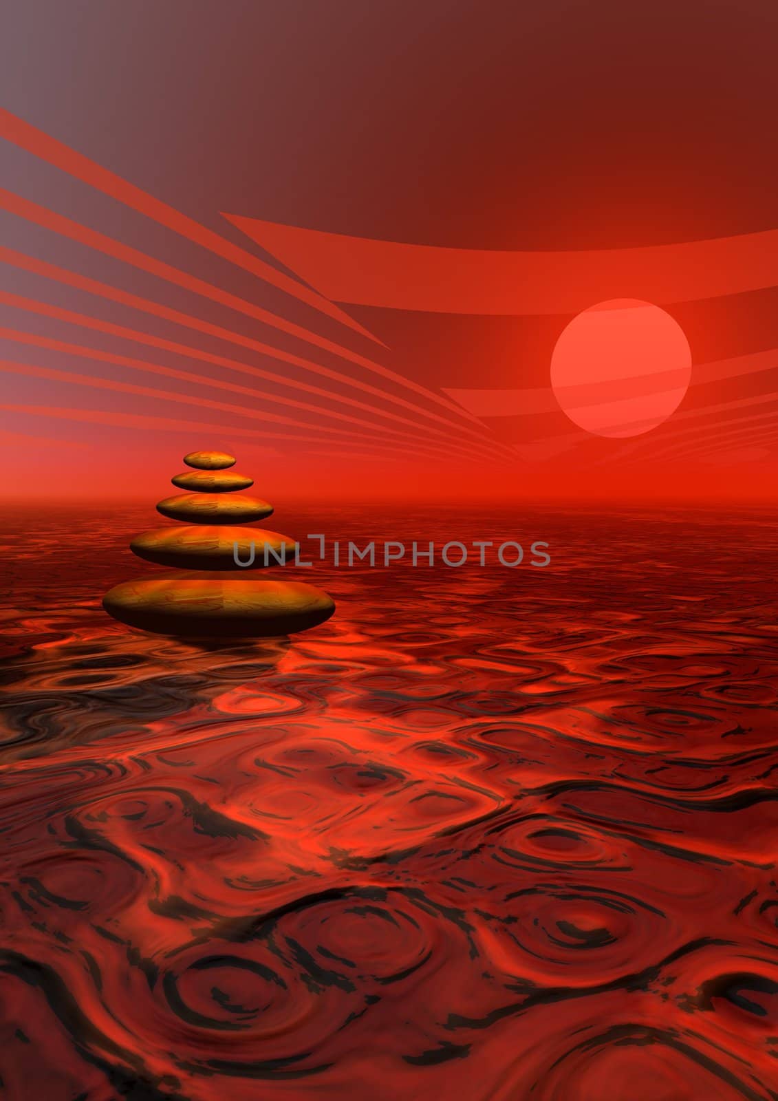 Red stones and sunset by Elenaphotos21