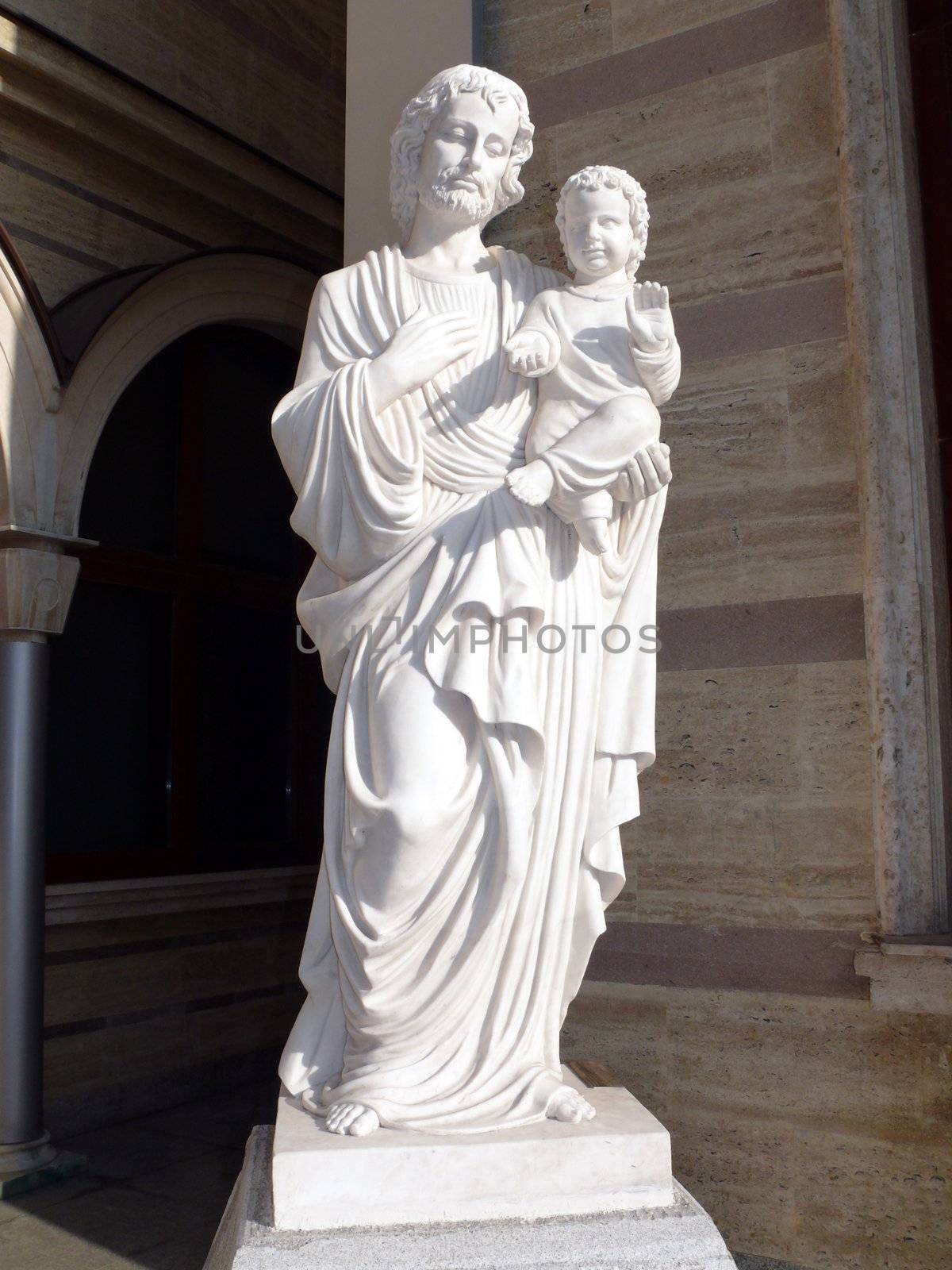Monument of Jesus with child. Sofia, Bulgaria by Stoyanov