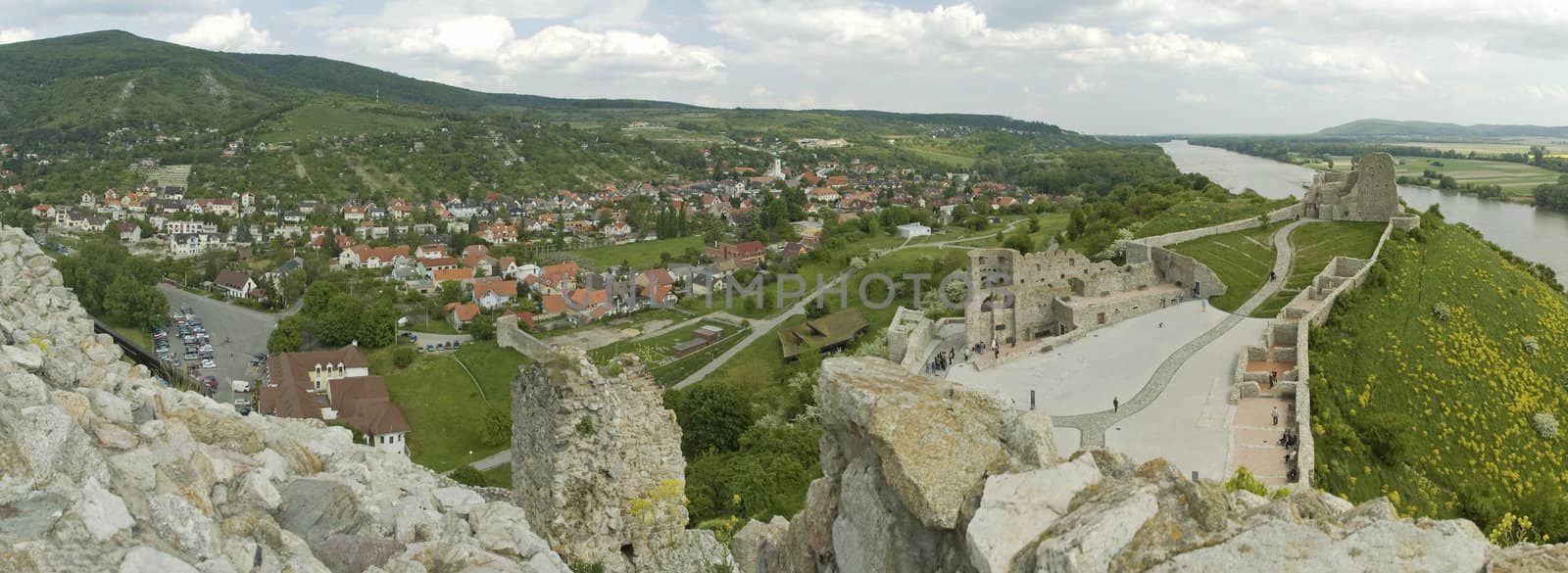 Slavin castle ruins panorama, Slovakia, near Bratislava