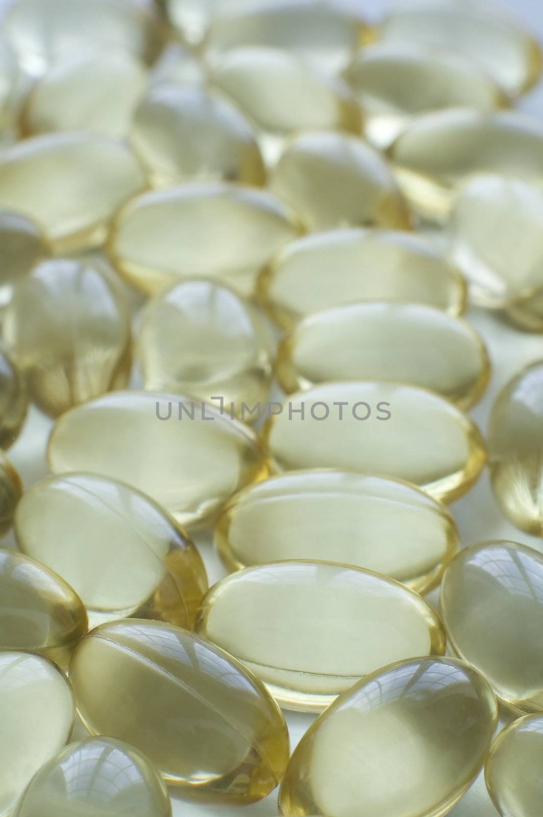 many oil based tablets, shallow depth of field, vitamin E