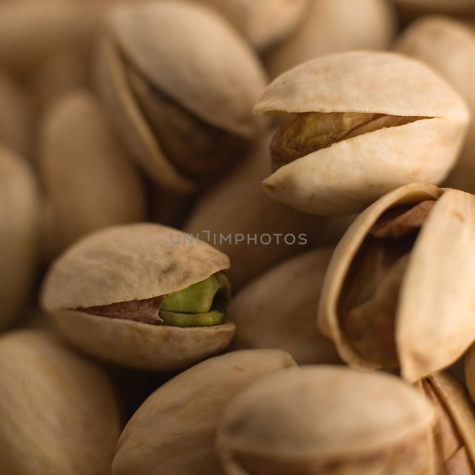 pistachios detail photo, shallow depth of view